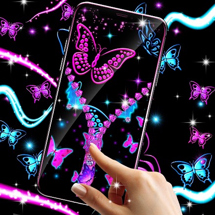 Neon butterflies zip locker Screen 3