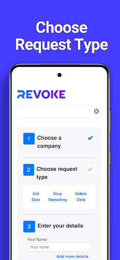 Revoke: Request Your Data Screen 3
