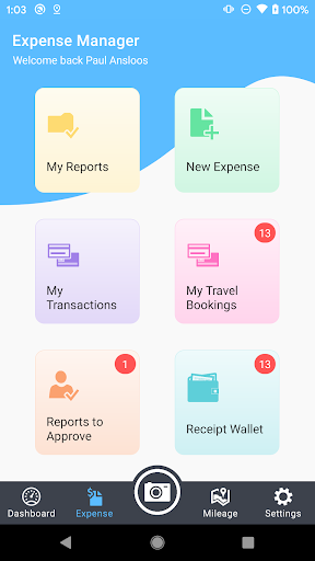 Android application ExpensePoint screenshort