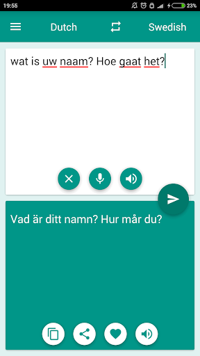 Dutch-Swedish Translator Screen 2