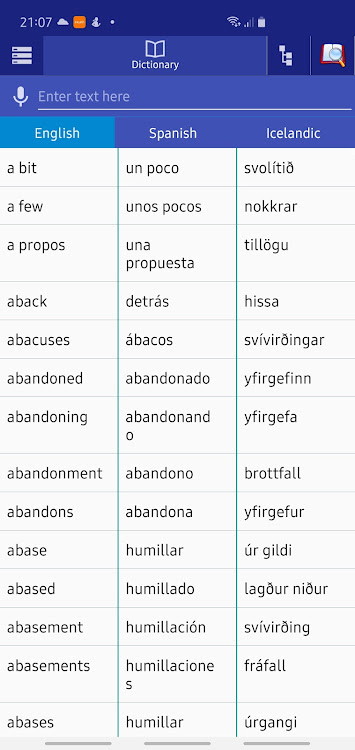 Spanish Icelandic Dictionary - 1.5 - (Android)