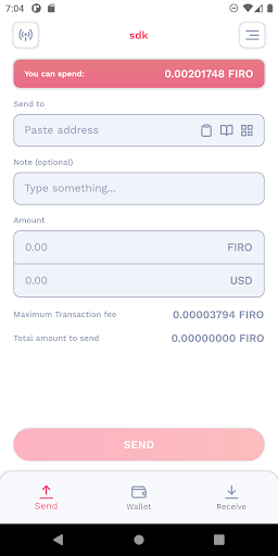 Campfire Firo Wallet Screen 3