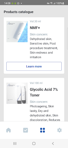 Skintellectual App Screen 2
