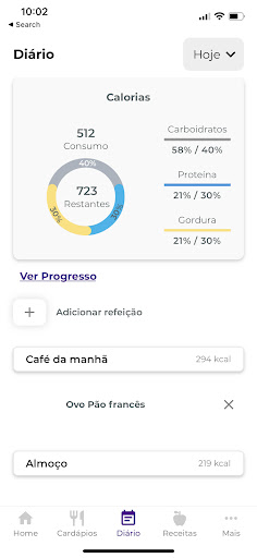 Android application Sistema de queima automática screenshort