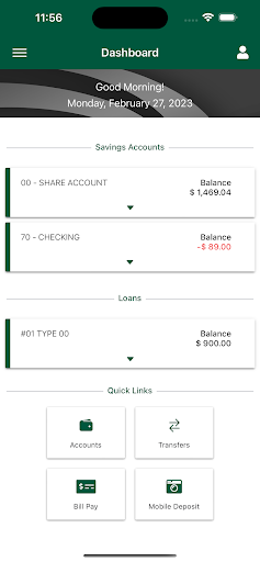MO Baptist CU Mobile Banking Screen 2