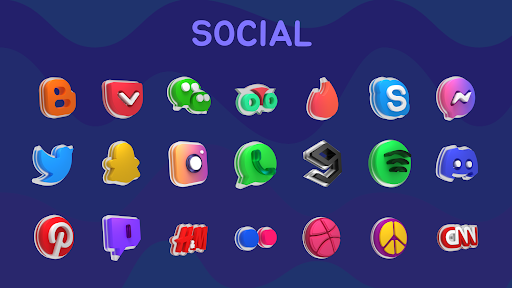 Screenshot of Glasstic 3D Icon Pack