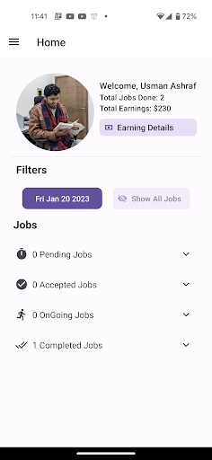 Android application M4M Driver screenshort