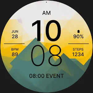 Yellow Running Fit Watch Face