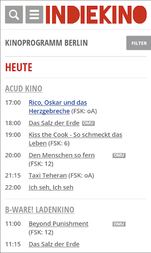 Android application Indiekino Berlin screenshort