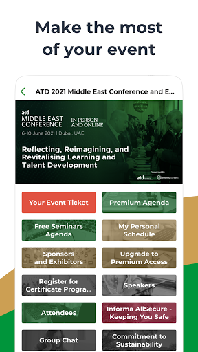 Android application ATD Middle East 2021 screenshort