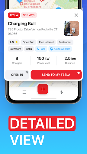 Supercharger map for Tesla Screen 3