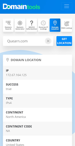 Android application DomainPedia - DNS, IP & WHOIS screenshort