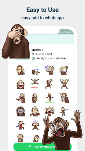 Funky Monkey WASticker Screen 3