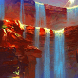 Fantasy Waterfall LWP icon