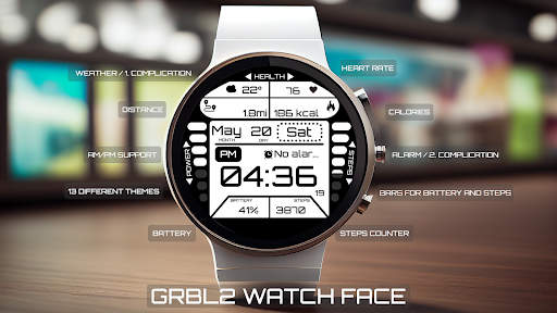 GRBL2 Digital Watch Face Screen 2