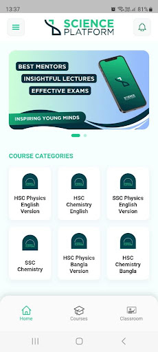 Android application Science Platform screenshort