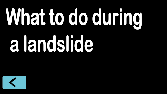 What to do during a landslide