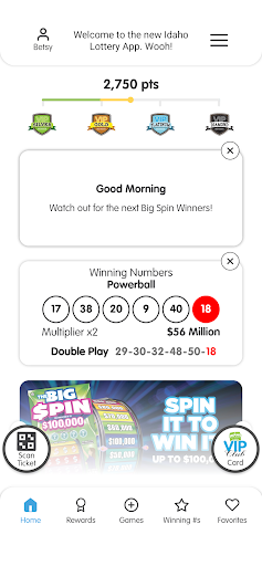 Android application Idaho Lottery screenshort