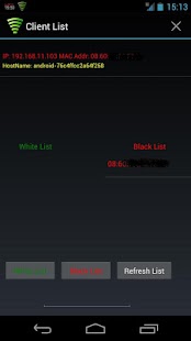 WiFi Tether Router Screenshot