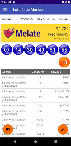 Android application México Lotería - Predicción AI screenshort