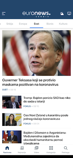 Android application Euronews Serbia screenshort