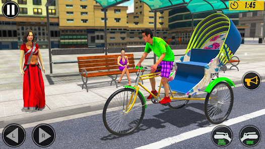 Bicycle Rickshaw Driving Games  screenshots 3