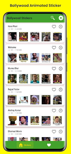 Android application Bollywood Animated WAStickers screenshort