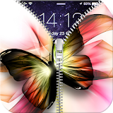 Butterfly Zipper Lock Screen icon