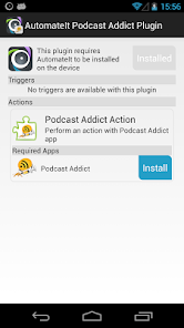Captura de Pantalla 1 AutomateIt Podcast Addict android