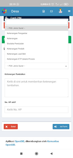Layanan Mandiri Desa Timbang Screen 3