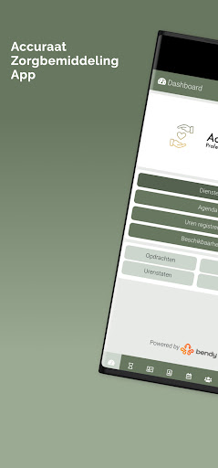 Android application Accuraat Zorgbemiddeling screenshort