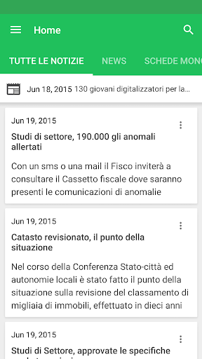 Android application TMG Commercialisti screenshort