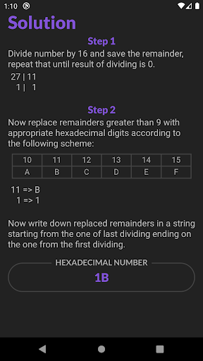 Number System Converter Screen 2