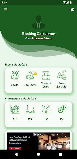 Android application Banking Calculator screenshort