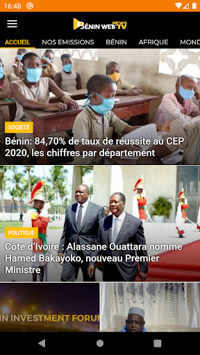 Benin Web TV Screen 3