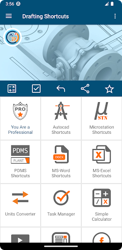 Android application Drafting Shortcuts Pro screenshort