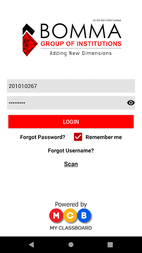 Android application Bomma Group Of Institutions screenshort