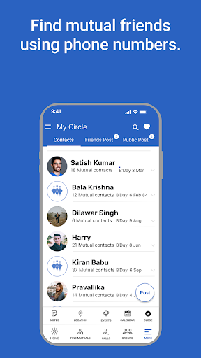 Android application My Circle screenshort