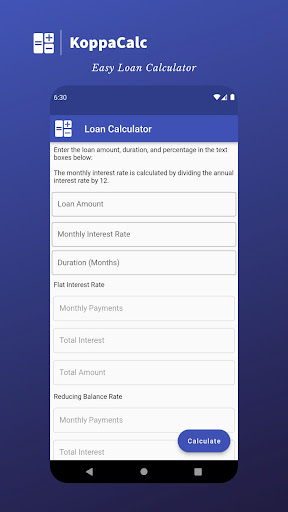 KoppaCalc - Loan Calculator Screen 3