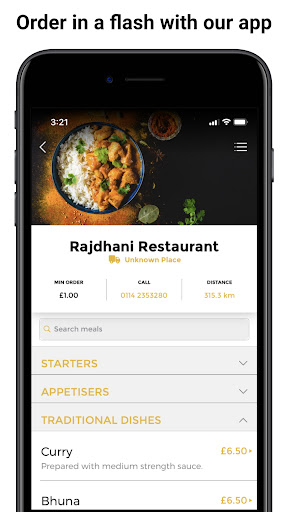 Android application Rajdhani Restaurant screenshort