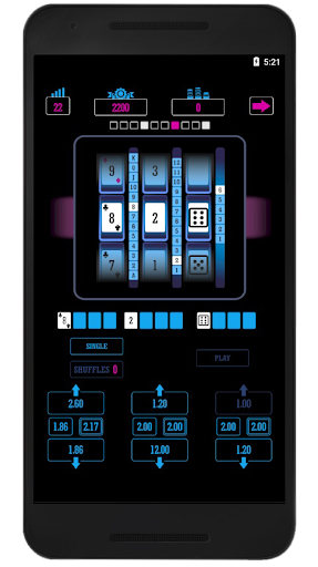 Android application Random Dice Hi-Lo Card Slot screenshort