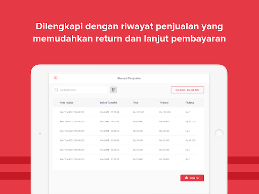 Android application POS Tigalapan screenshort