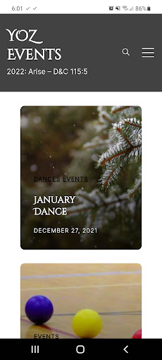 Android application YOZ Events screenshort