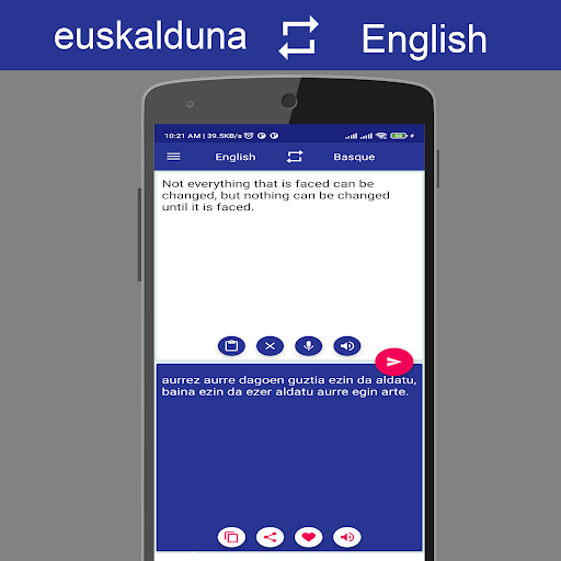 Basque English Translator Screen 2