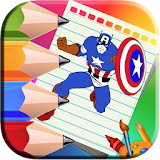 Comics Heroes Coloring book icon