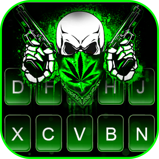 Weed Guns Skull Keyboard Theme  Icon