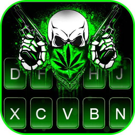 Weed Guns Skull Keyboard Theme logo