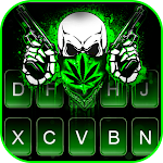 Cover Image of Télécharger Weed Guns Skull Keyboard Theme  APK