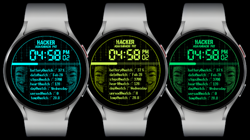 Android application Hacker Watch Face screenshort