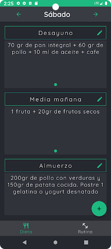 Android application MyRoutine screenshort